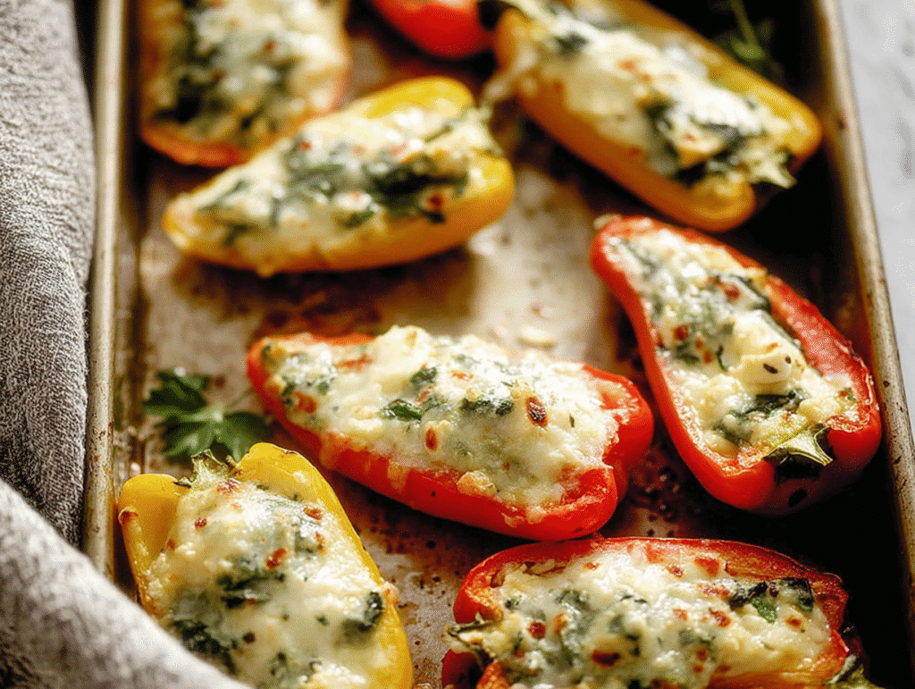 Savor Feta & Spinach Stuffed Mini Peppers for a Wholesome Bite