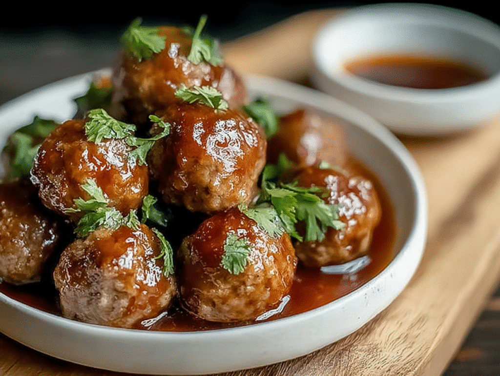 Set It & Forget It Apple Cider Maple Meatballs