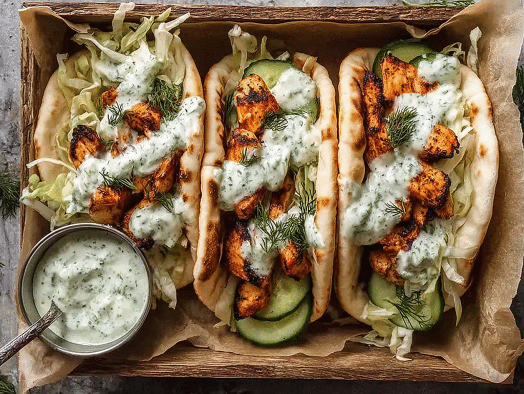 Sheet Pan Chicken Pitas with Herby Ranch