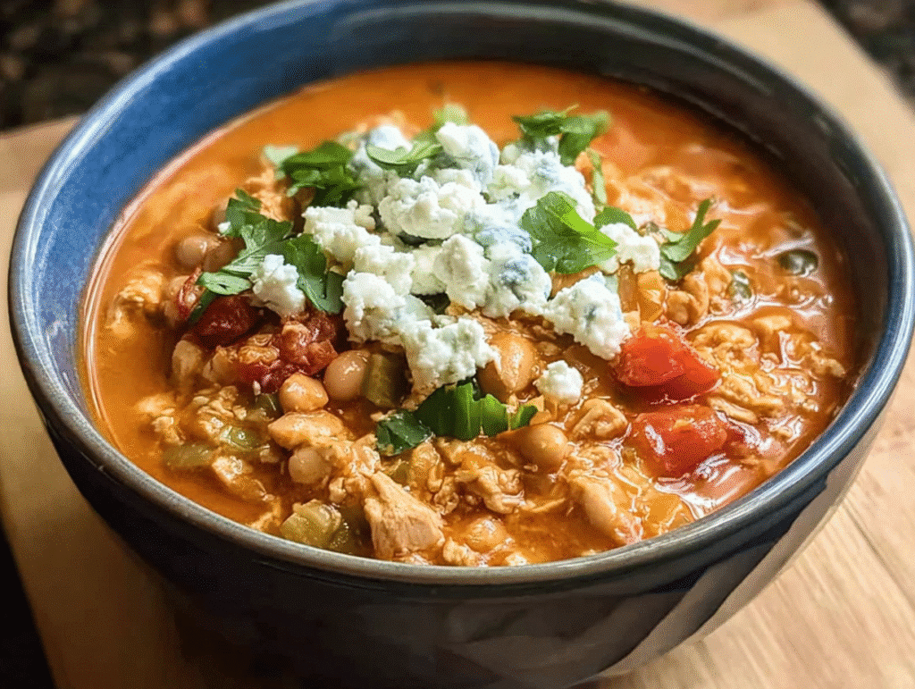 Slow Cooker Buffalo Chicken Chili