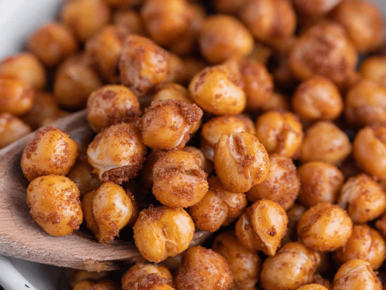 Sweet Cinnamon Sugar Roasted Chickpeas