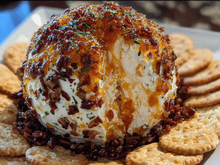 Sweet & Spicy Pepper Jelly Cheese Ball
