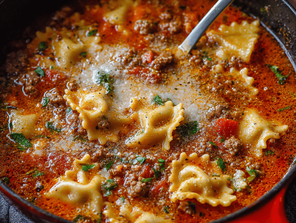 This easy lasagna soup
