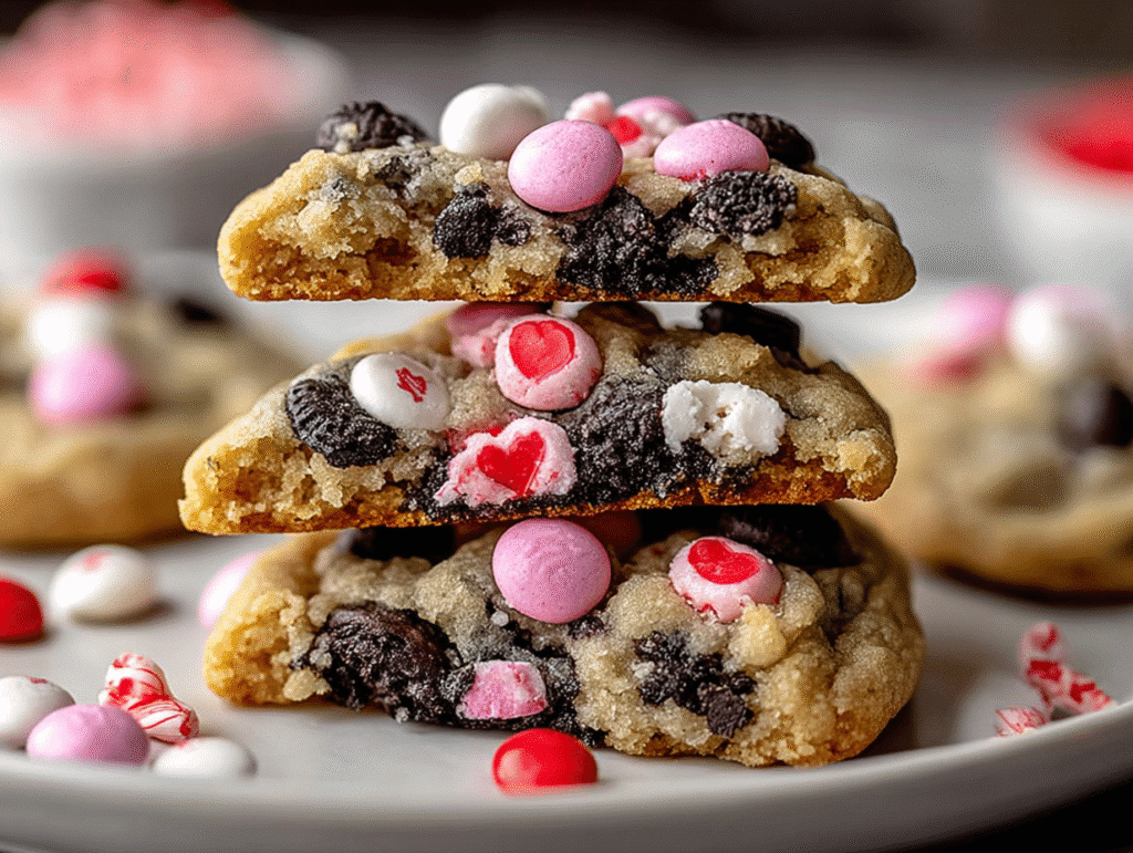 Valentine's Day Oreo M&M's Cookies