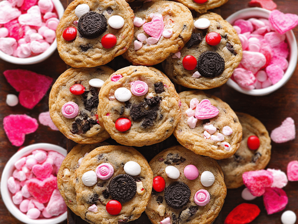 Valentine's Day Oreo M&M's Cookies