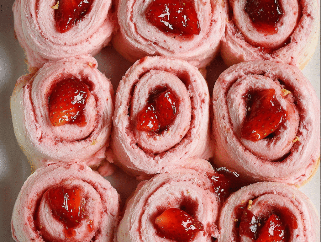 Valentine's Rolls with Strawberries