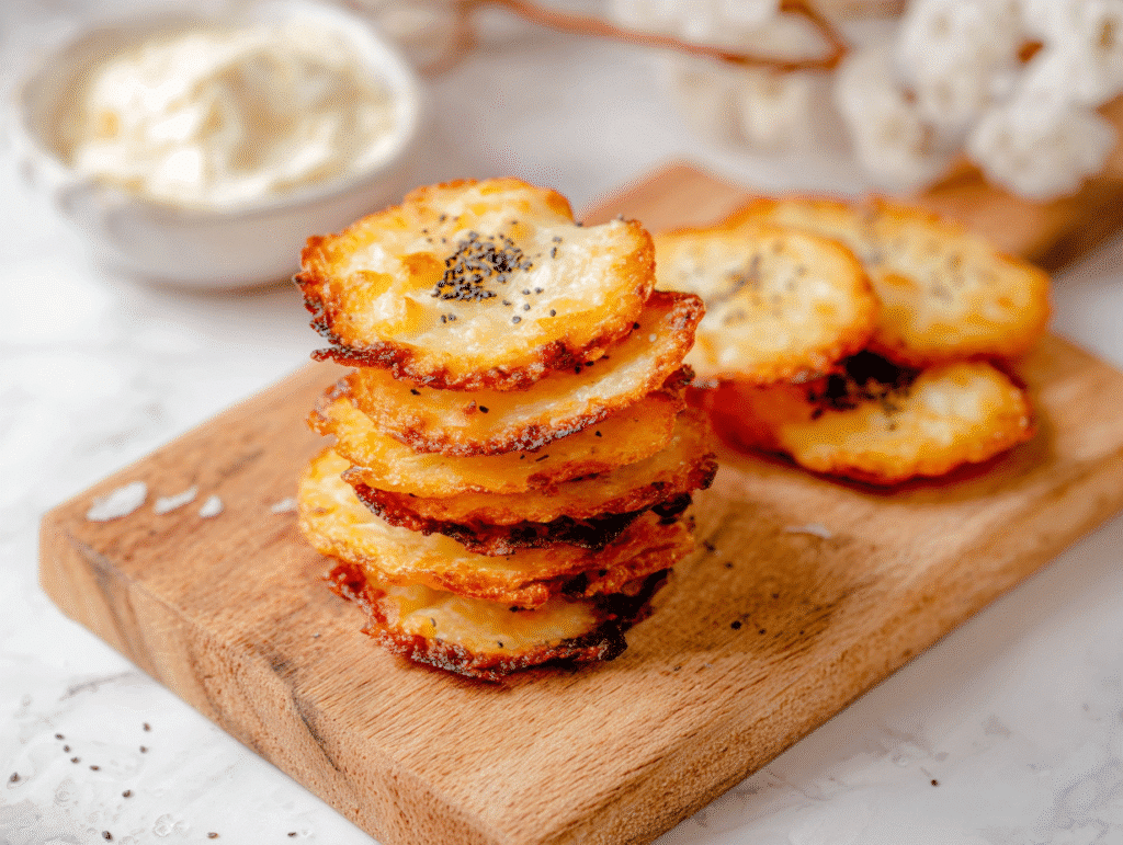 Air Fryer Cottage Cheese Crackers