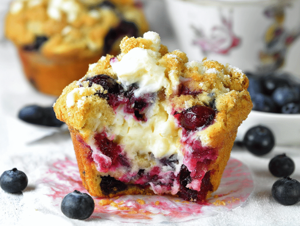 Blueberry Cream Cheese Muffins