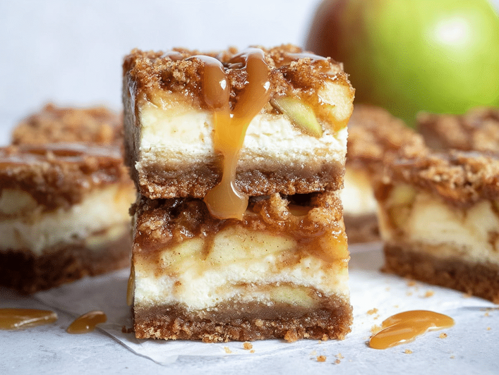 Caramel Apple Cheesecake Bars