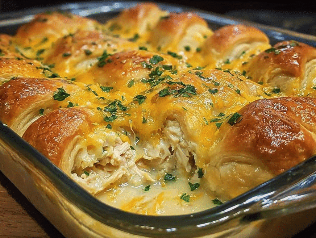 Cheesy Chicken Crescent Bake