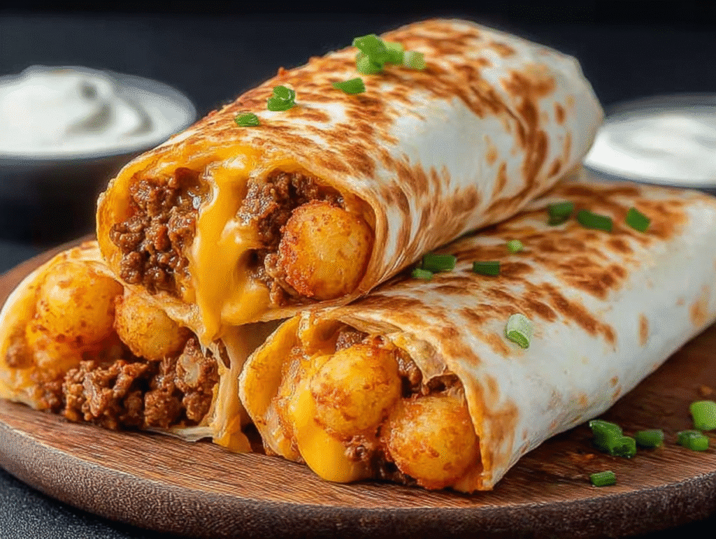 Cheesy Potato Burritos Comfort Meal