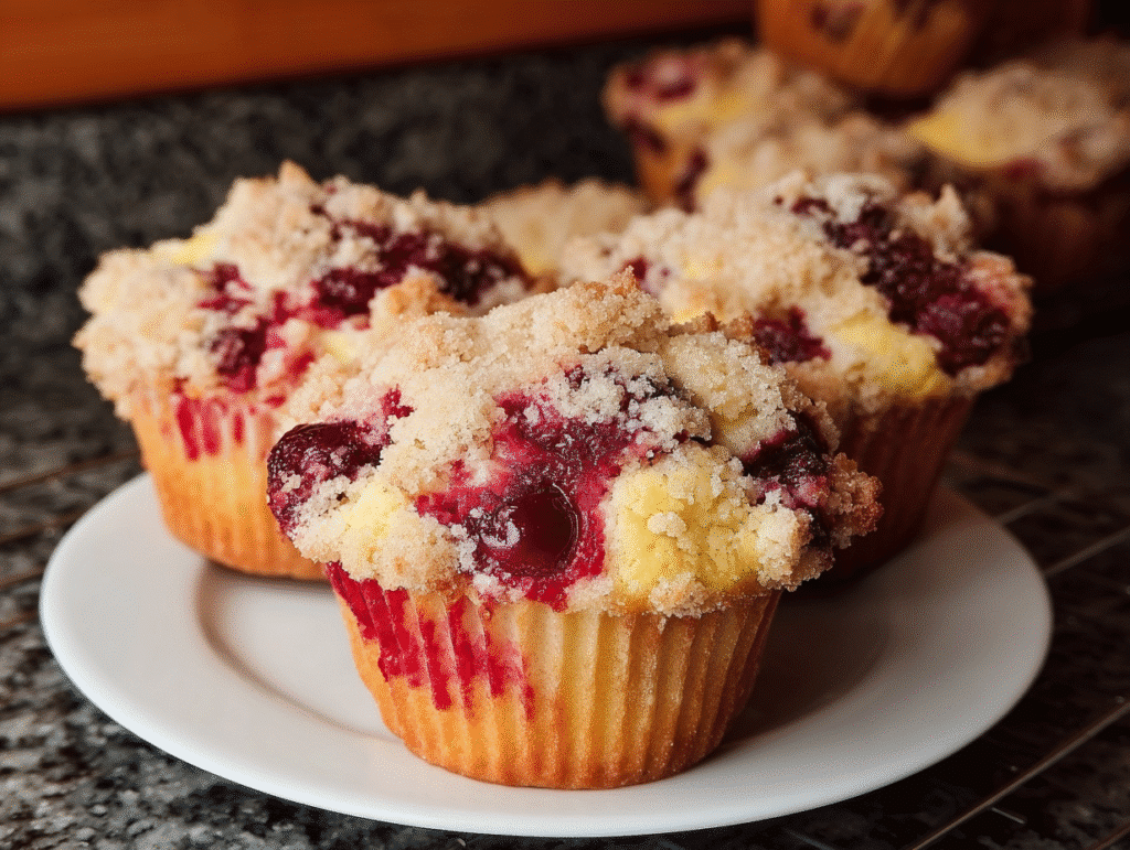 Cherry Cobbler Muffins