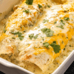 Chicken Enchiladas with Sour Cream White Sauce