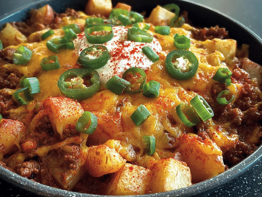 Chili Cheese Potato Skillet