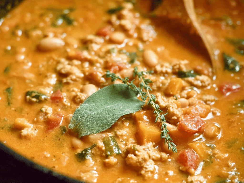 Creamy Turkey Pumpkin Chili