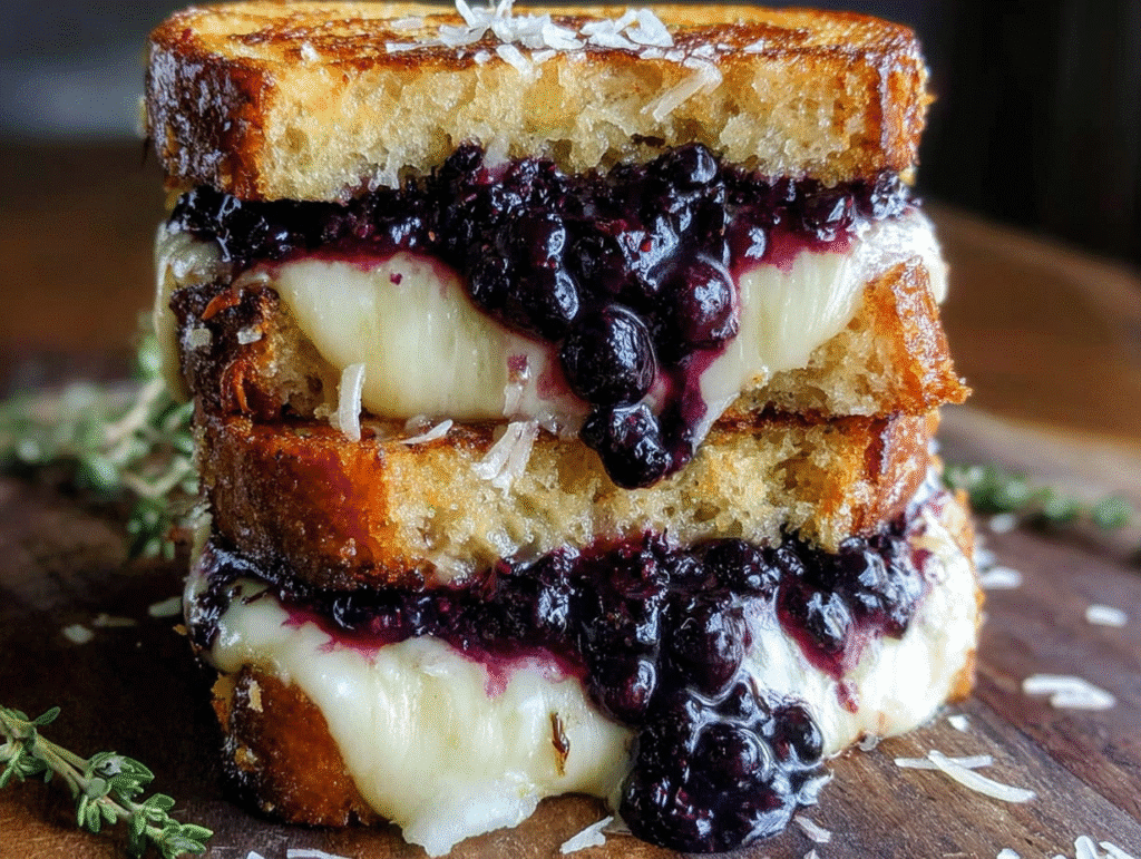 Crispy Blueberry Grilled Cheese