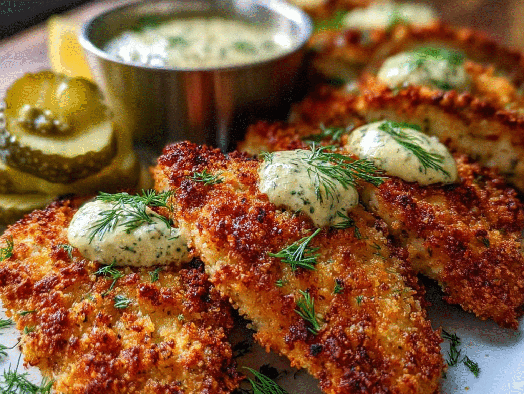 Crispy Dill Pickle Parmesan Chicken