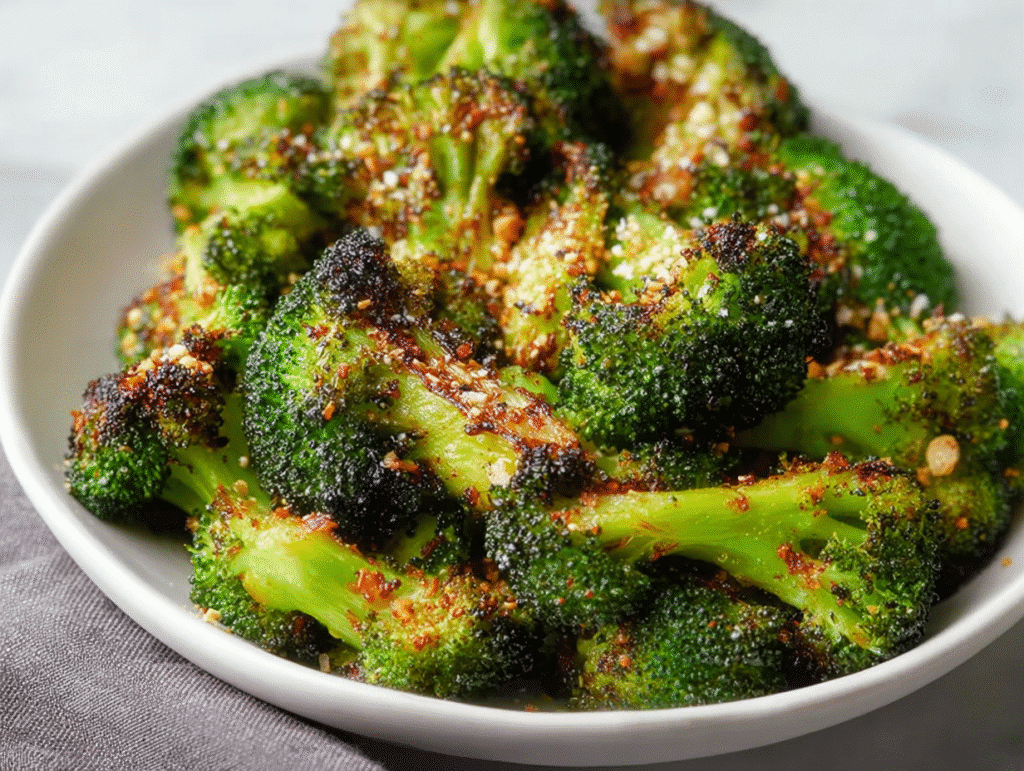 Crispy Garlic Air Fryer Broccoli