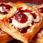 Danish Pastries with Cream Cheese and Cherries