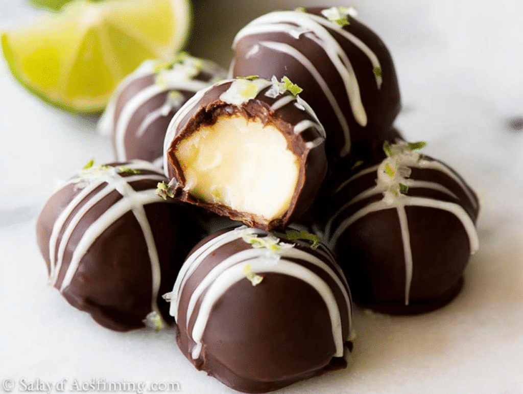 Decadent Dark Chocolate Key Lime Pie Truffles