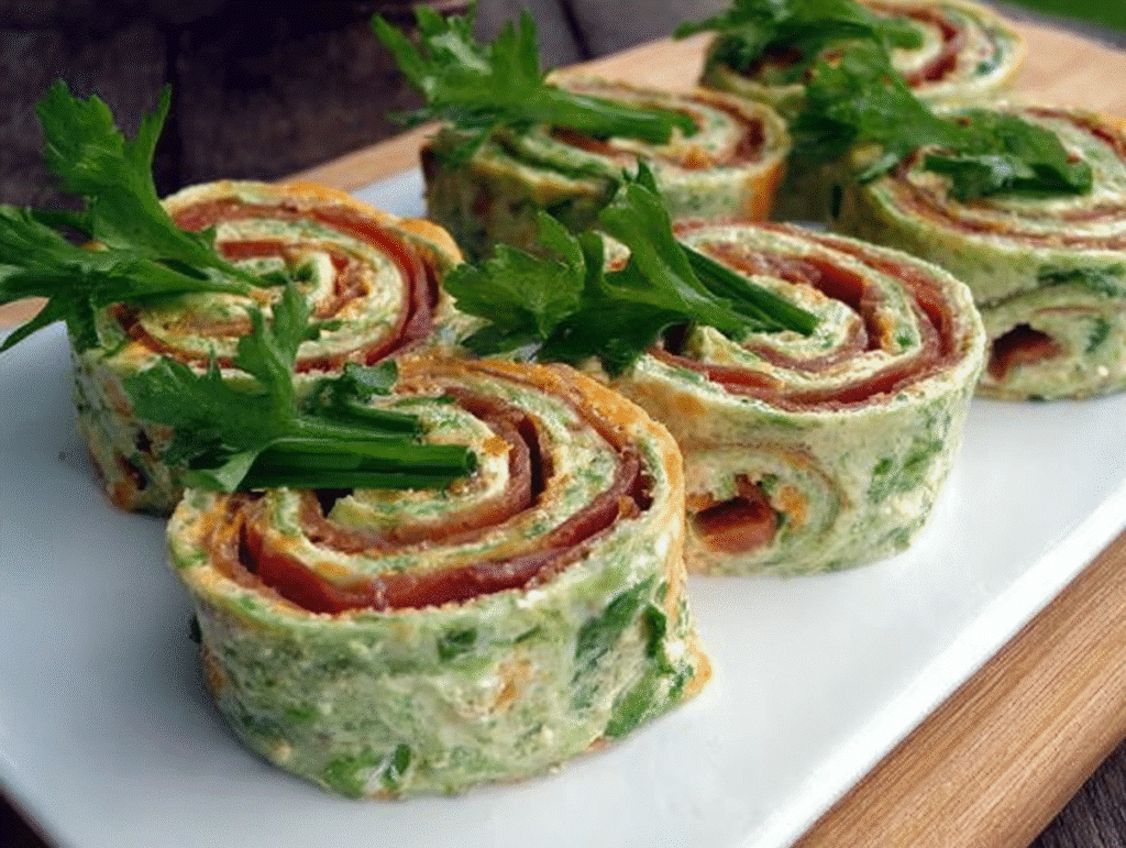 Easy Cheesy Bacon, Lettuce & Tomato Spirals