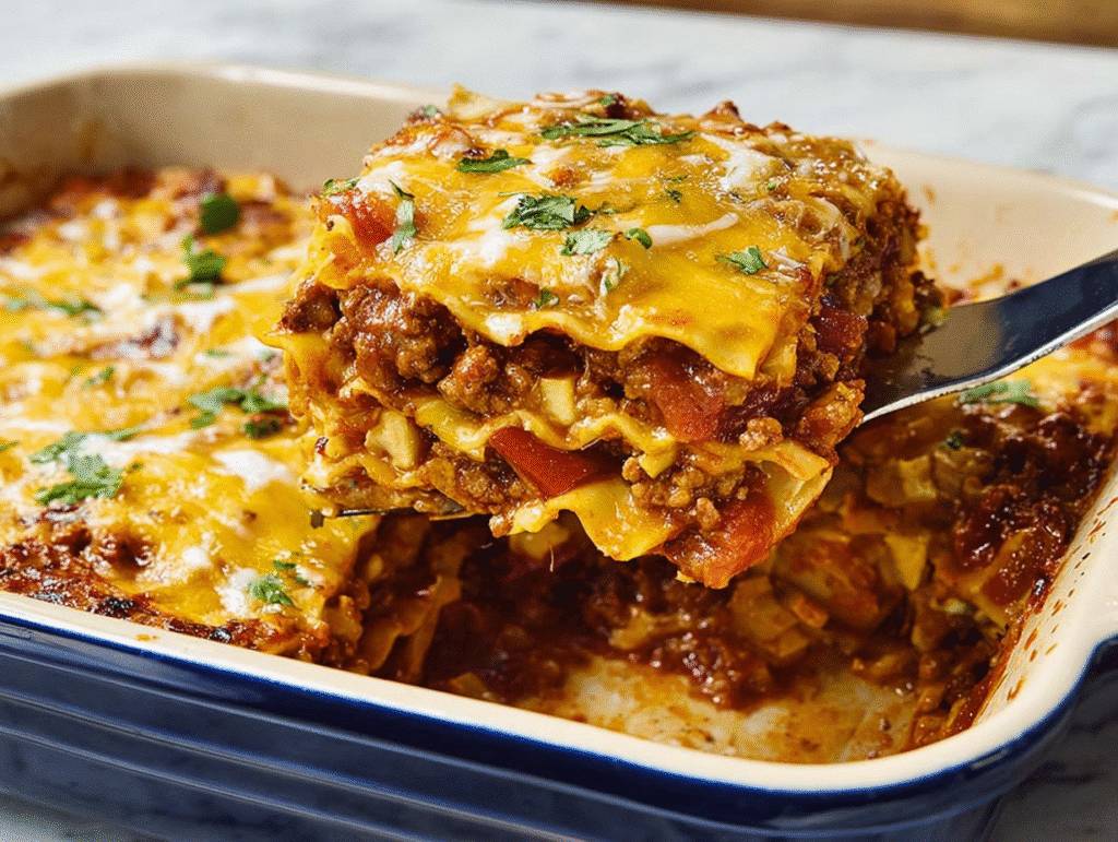Ground Beef Lasagna Casserole