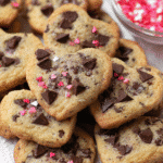 Heart Shaped Chocolate Chip Cookies
