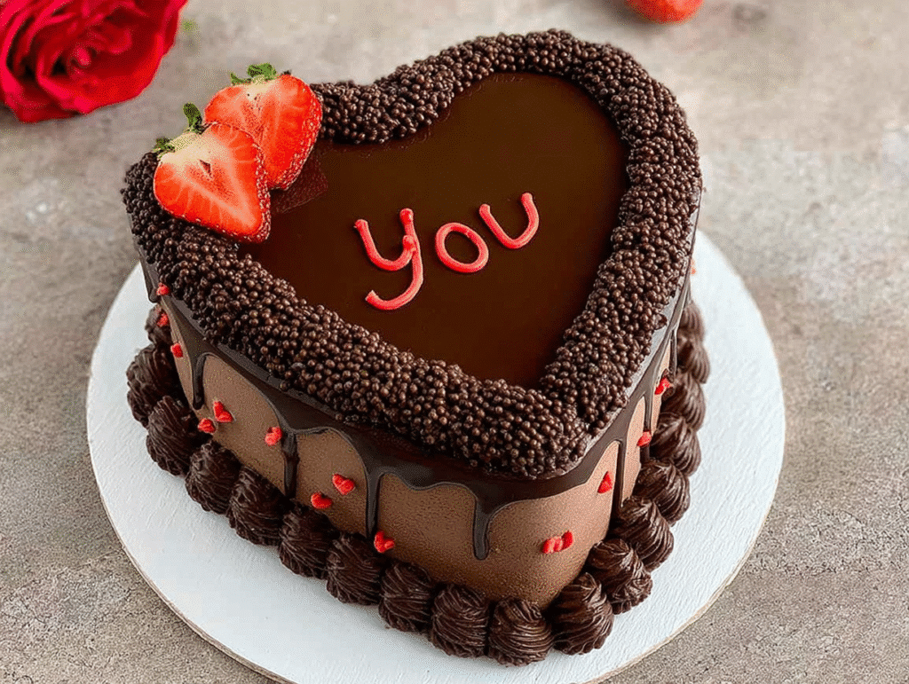 Heart-Shaped Chocolate Hack Cake