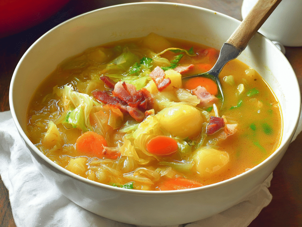 Irish Bacon, Cabbage, and Potato Soup