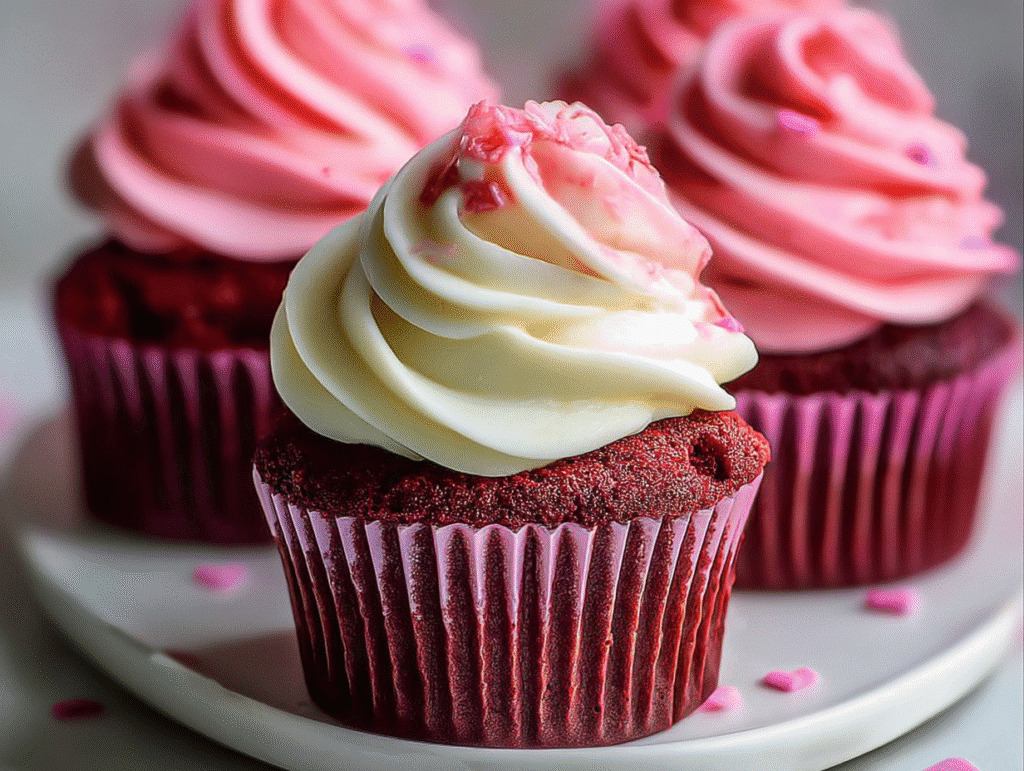 Irresistible Pink Velvet Cupcakes with Cream Cheese Frosting