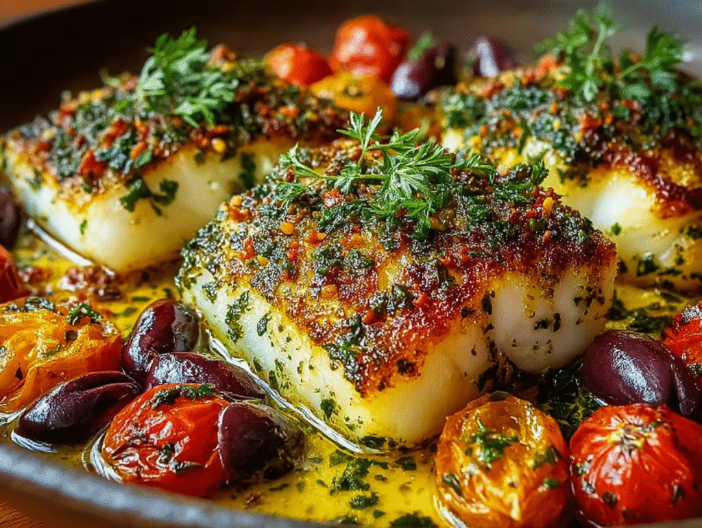 Lemon Mediterranean Baked Black Cod