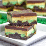 Mint Chocolate Baileys Cheesecake Bars