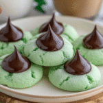 Mint Chocolate Kiss Blossom Cookies