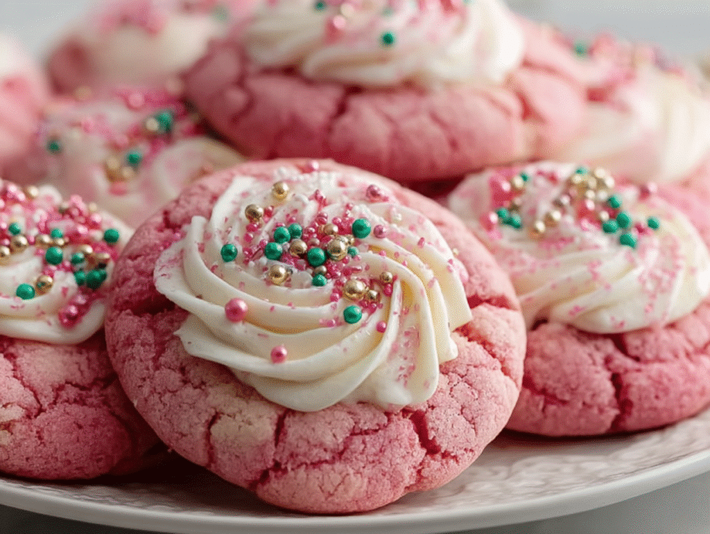 Pink Velvet Sugar Cookies