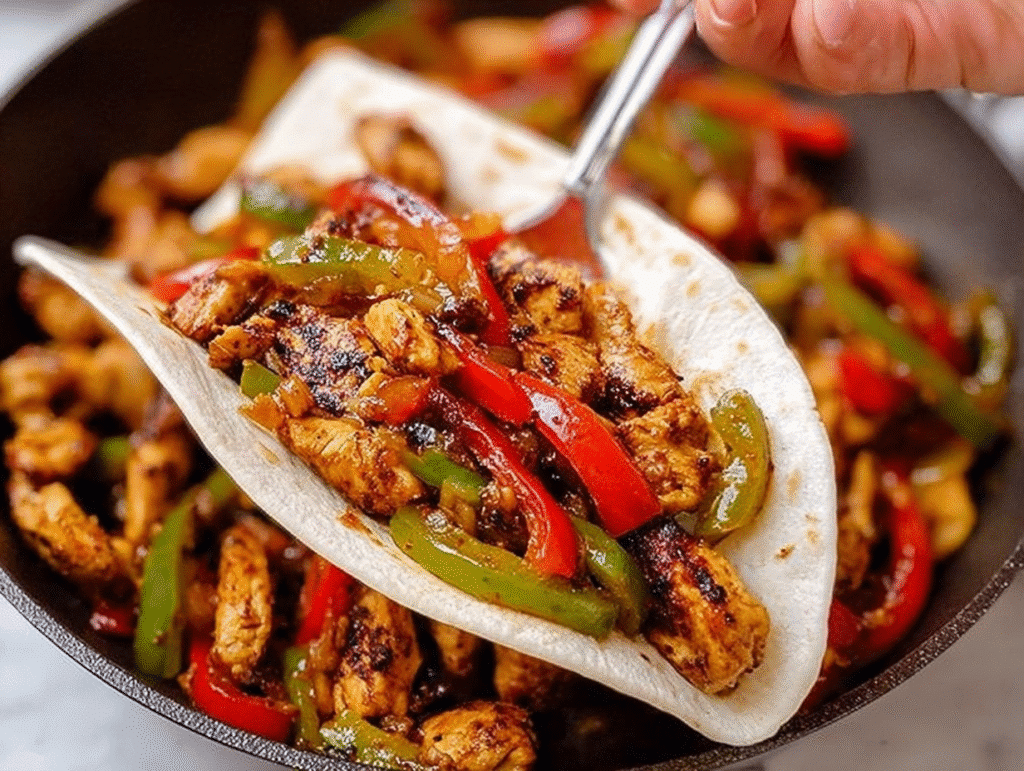 Quick Chicken Thigh Fajitas