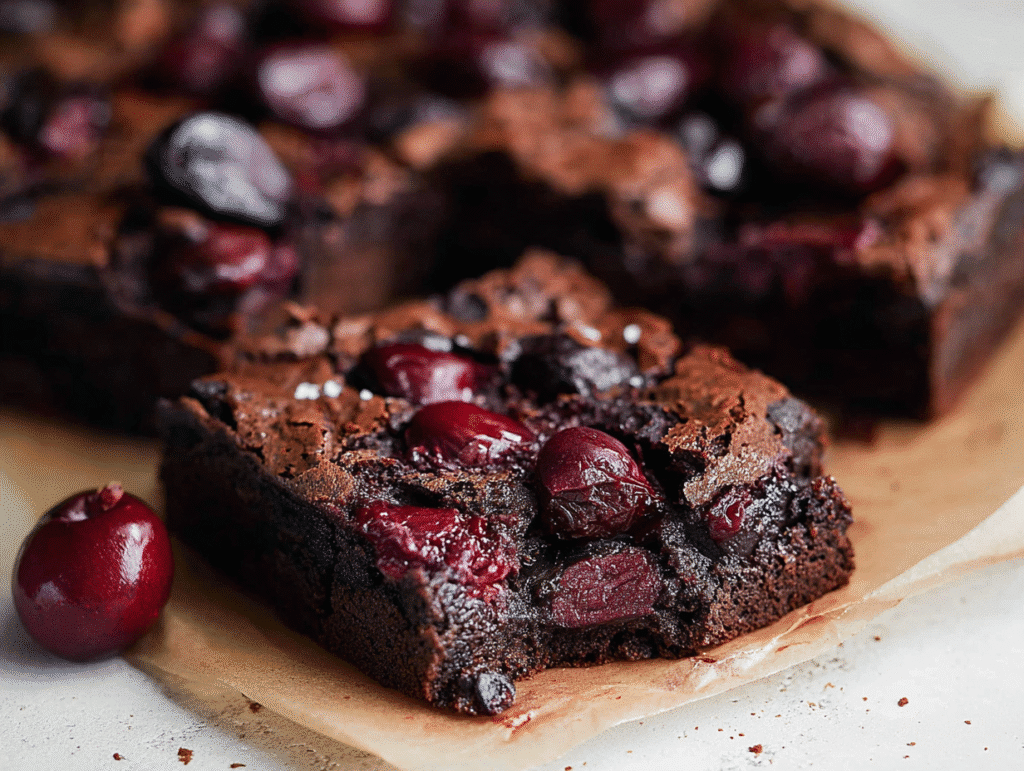 Roasted Cherry Brownies