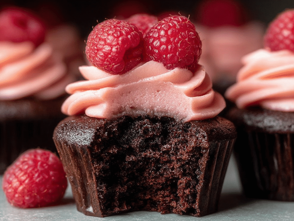 Simple Chocolate Raspberry Cupcakes Recipe
