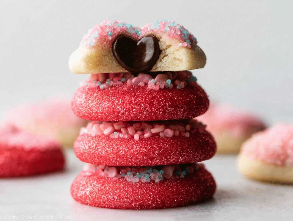 Sparkle Sweetheart Cookies