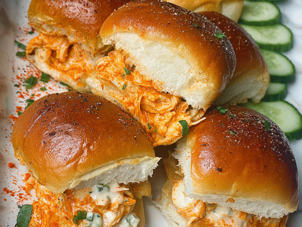 Spicy Buffalo Chicken Sliders