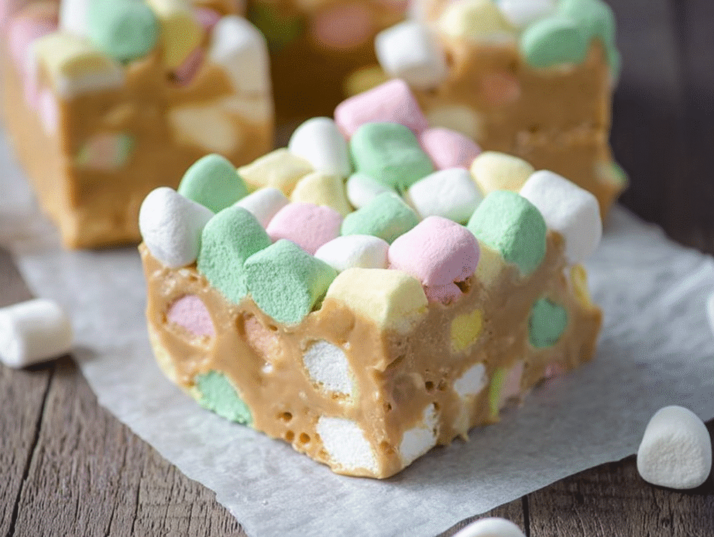 St Patrick’s Mint Marshmallow Confetti Bars
