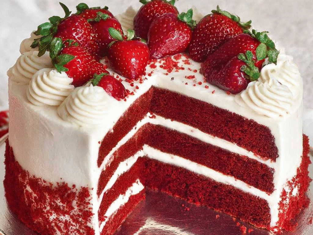 Strawberry Red Velvet Cake