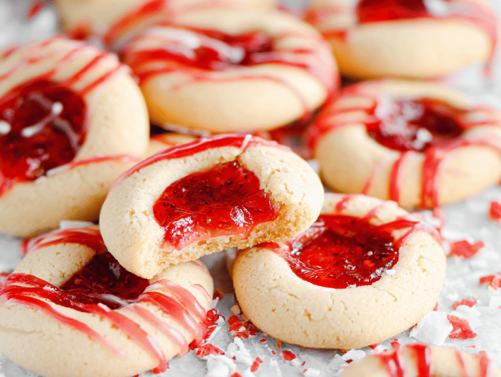 Sweet Strawberry Thumbprint Cookies