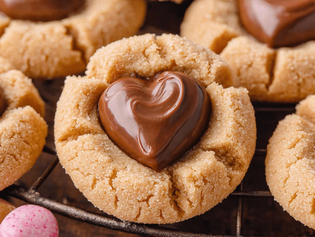 Valentine Peanut Butter Blossoms