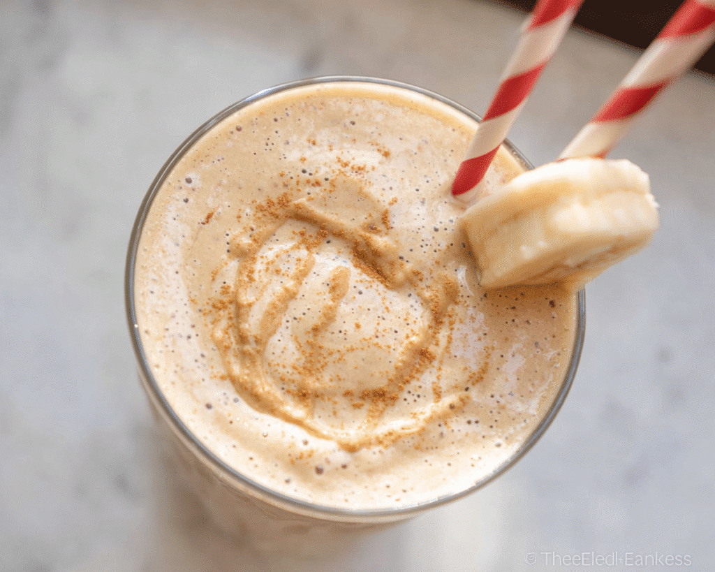 Banana Peanut Butter Coffee Smoothie For Spring Desserts