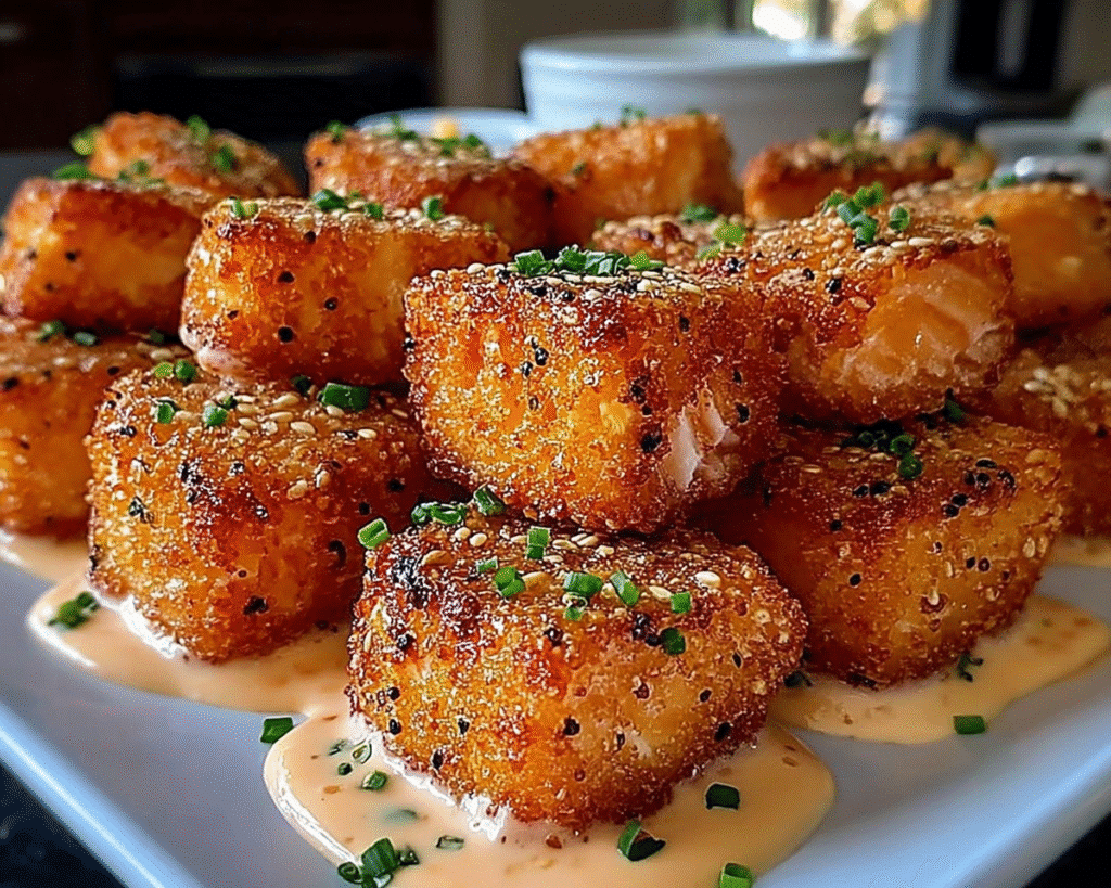 Bang Bang Salmon Bites For Spring Dinner