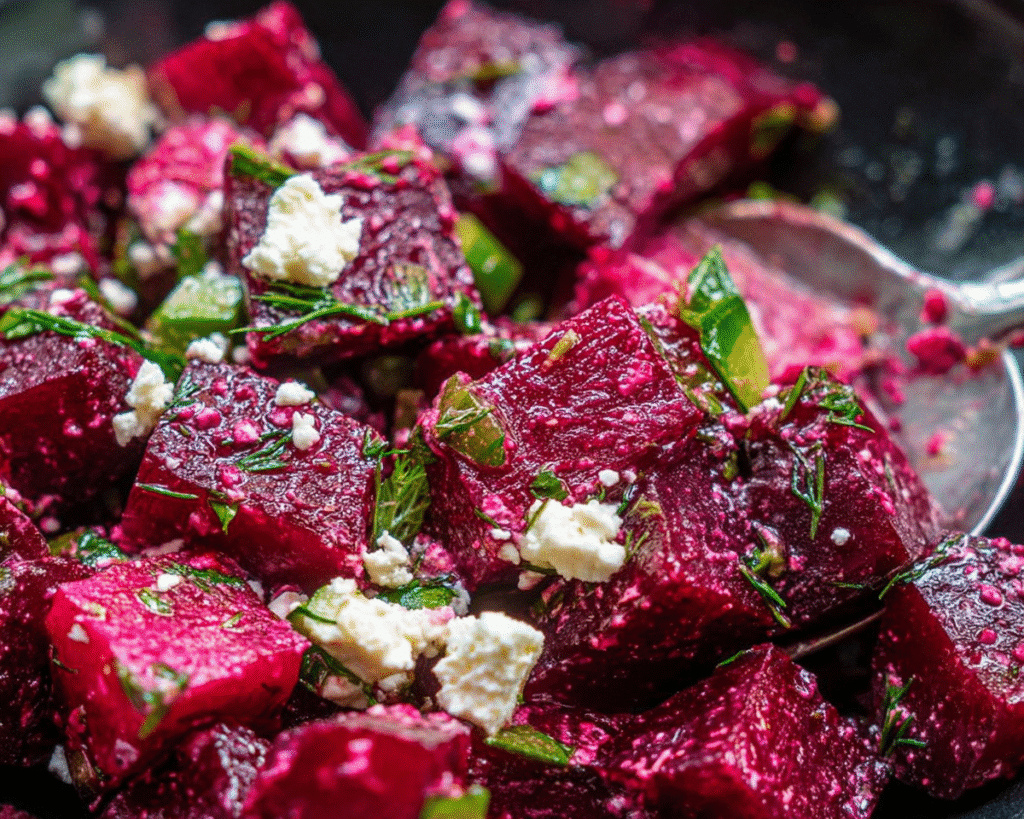 Beet Salad with Feta Cucumbers and Dill For Spring Dinner