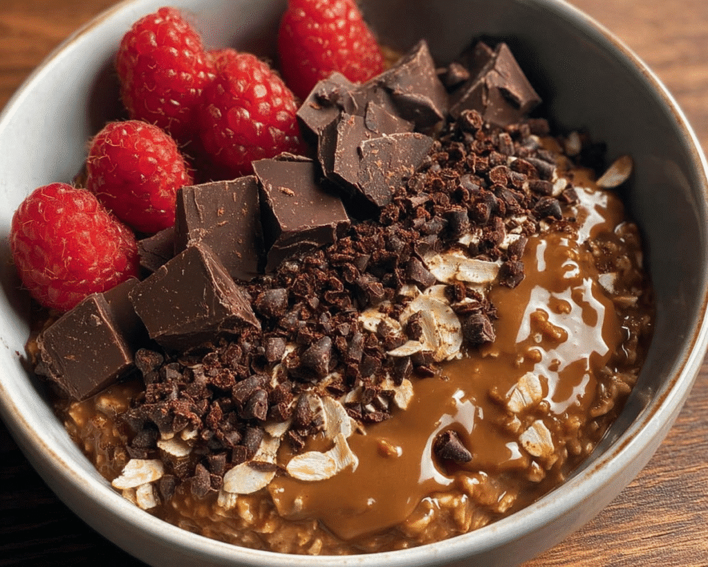 Best Ever Chocolate Oatmeal For Spring
