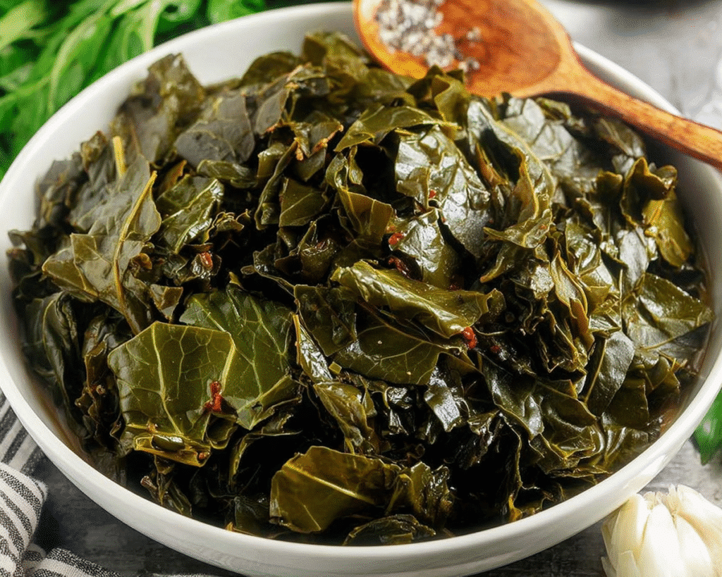 Braised Collard Greens For Spring