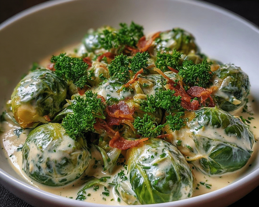 Brussels Sprouts Cream Cheese Sauce For Spring