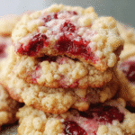 Buttery Raspberry Crumble Cookies
